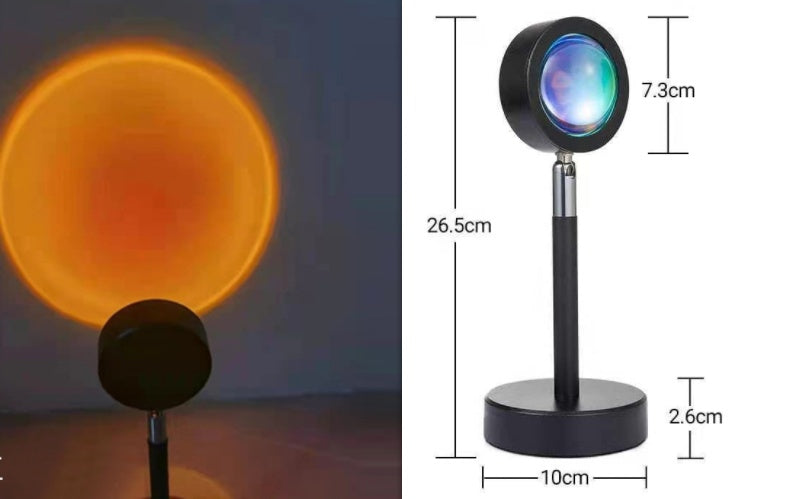 LED Sunset Projector Light – 16 Colors & 360° Rotation