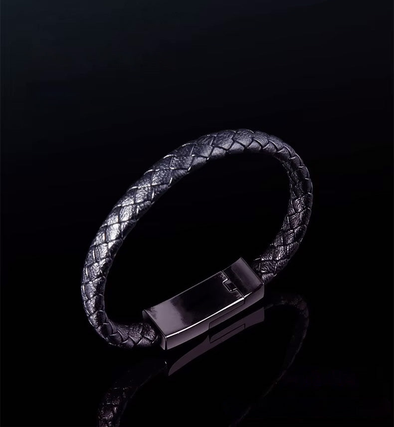 X-Band Charge: Stylish Bracelet USB Charging Cable for iPhone, Android, and Type-C Devices