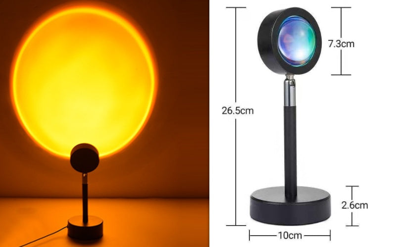 LED Sunset Projector Light – 16 Colors & 360° Rotation